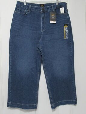 Lee Legendary Wide Leg Crop Denim 
Jeans Size 18 NWT